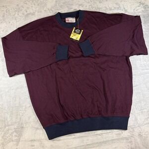 90s Vintage NWT Slazenger Crewneck Sweatshirt | Burgundy | L